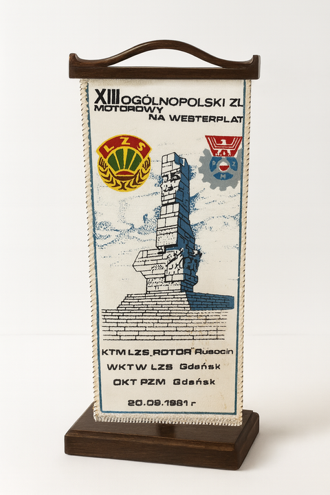 Proporczyk XIII Ogólnopolskiego Zlotu Motorowego na Westerplatte