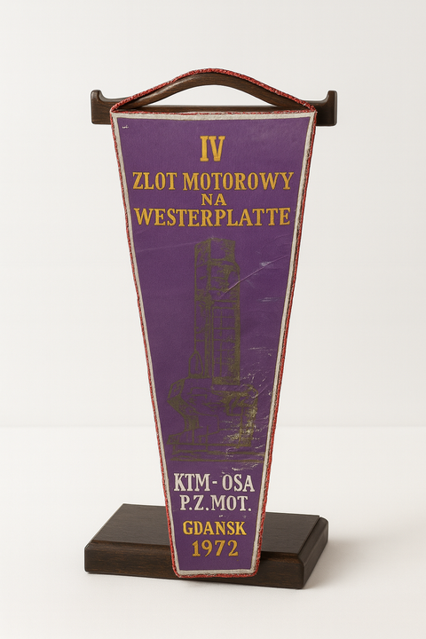 Proporczyk IV Zlotu Motorowego na Westerplatte z 1972 roku