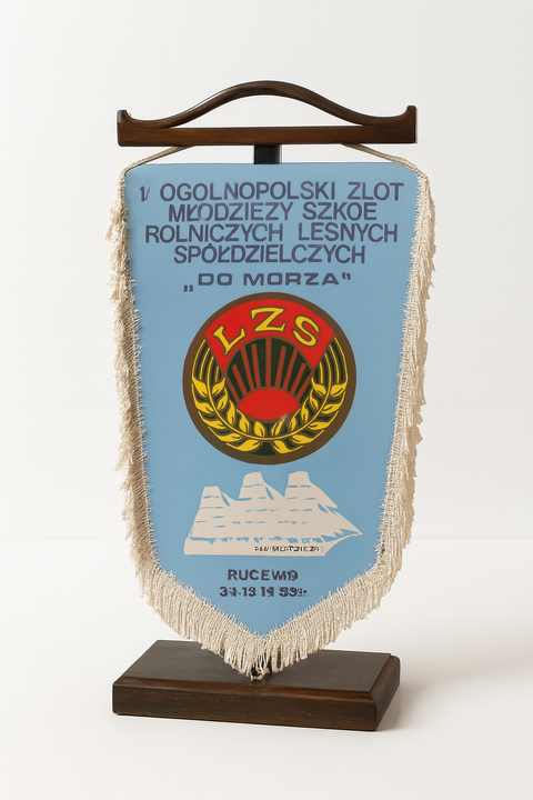 Proporczyk II Ogólnopolskiego Zlotu Młodzieży Szkół Rolniczych-Leśnych Spółdzielczych