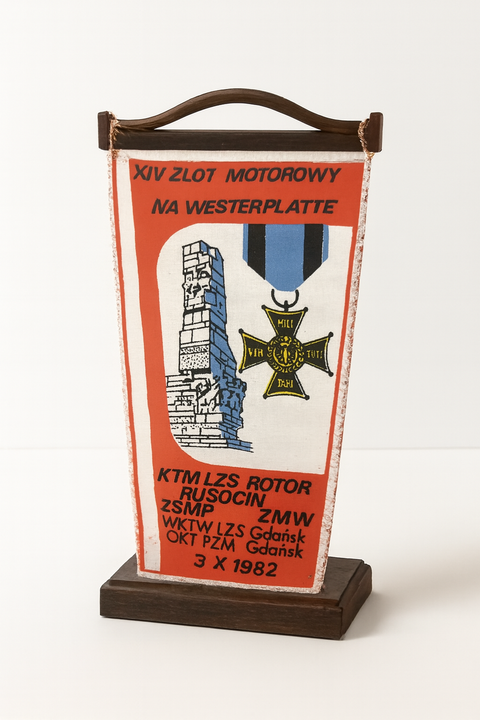 Proporczyk XIV Zlot Motorowy Na Westerplatte z 1982 roku