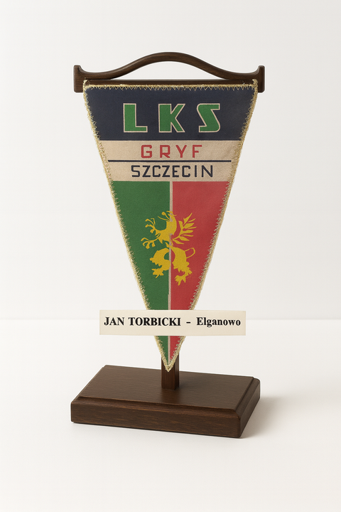 Proporczyk reprezentujący LKS Gryf Szczecin