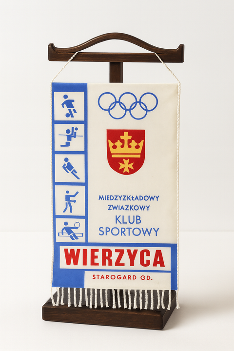 Proporczyk Międzyzakładowego Związkowego Klubu Sportowego Wierzyca Starogard Gdański z 2020 roku