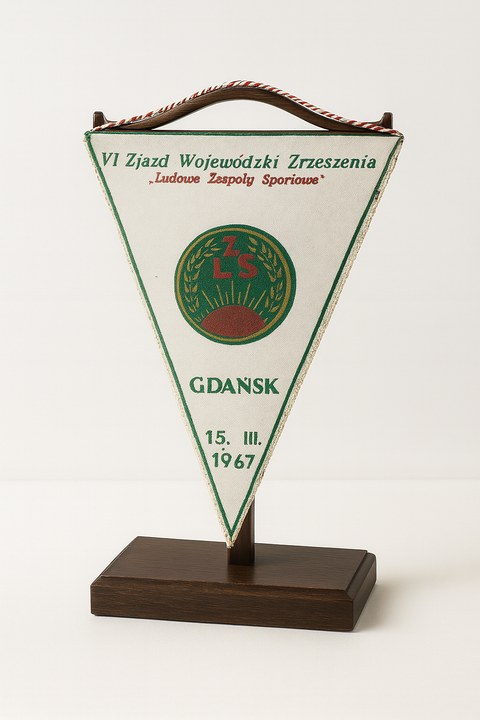 Proporczyk VI Zjazdu Wojewódzkiego Zrzeszenia LZS z Gdańska z 1967 roku