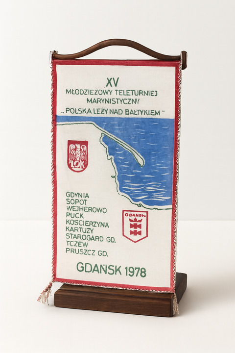 Proporczyk XV Młodzieżowego Teleturnieju Marynistycznego Gdańsk 1978
