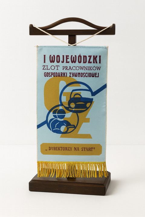 Proporczyk z I Wojewódzkiego Zlotu Pracowników Gospodarki Żywnościowej