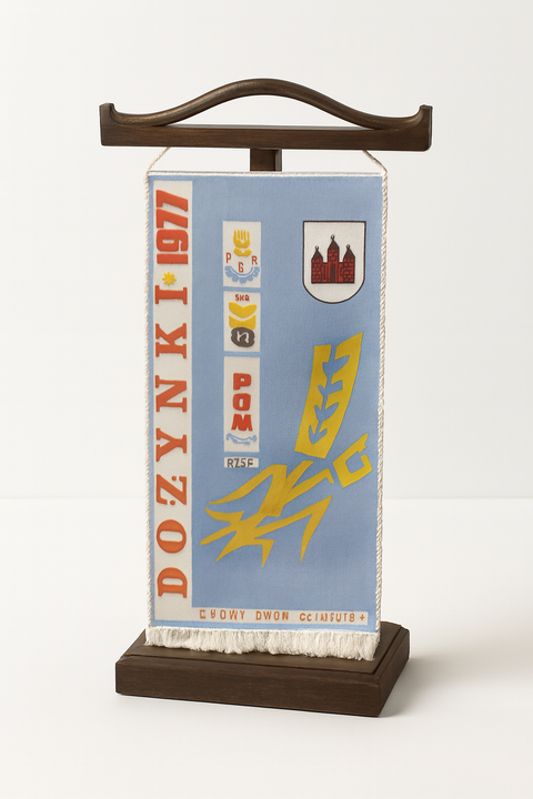 Proporczyk z Dożynek 1977 roku z Nowego Dworu Gdańskiego