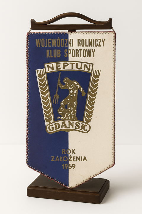 Proporczyk Wojewódzkiego Rolniczego Klubu Sportowego NEPTUN GDAŃSK z 1969 roku