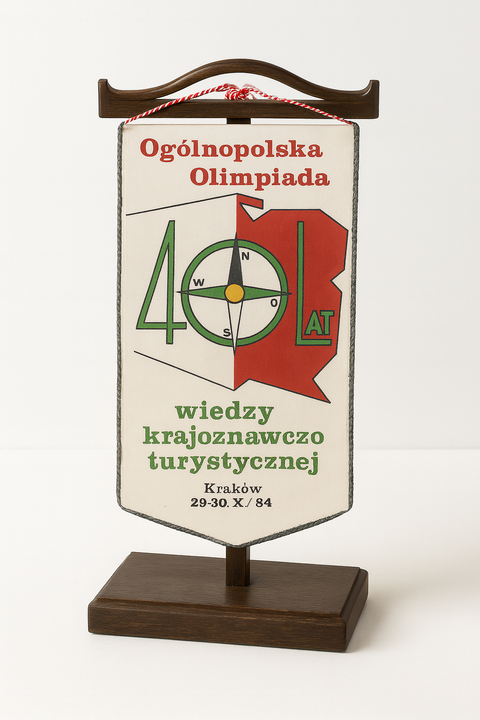 Proporczyk z Ogólnopolskiej Olimpiady w Krakowie, 1934